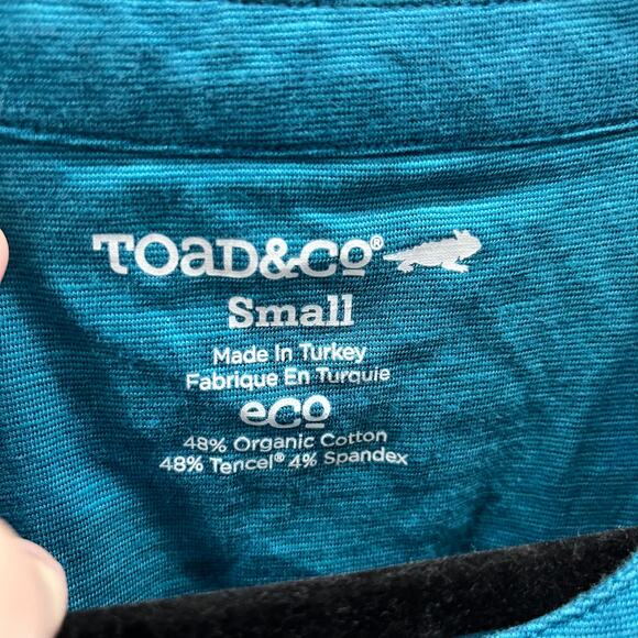 Toad & Co Teal Avalon Tank Stretch Jersey Fit & Flare Sundress Pockets Small - Picture 3 of 10